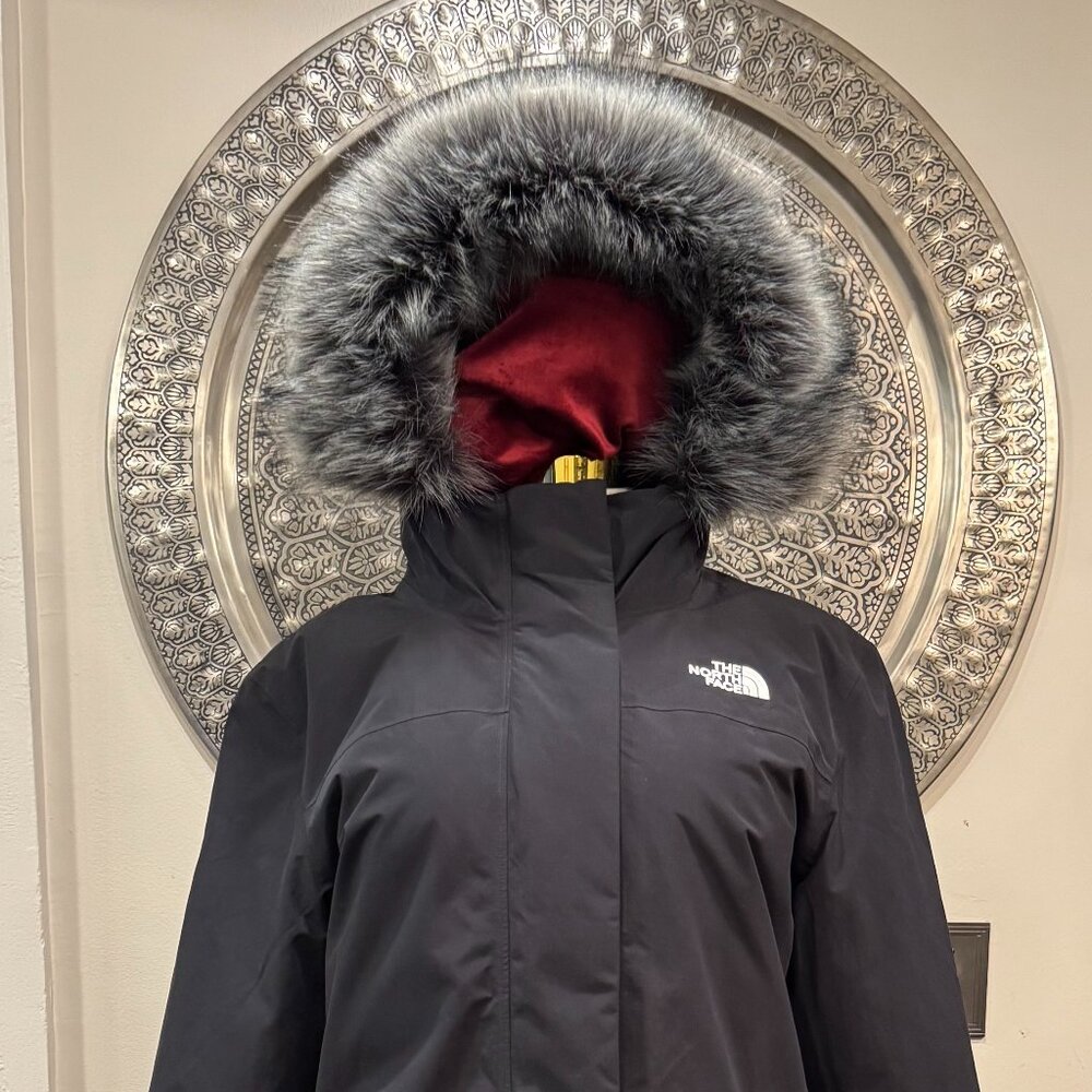 North Face Arctic Waterproof Down Parka with Faux Fur Trim NEW